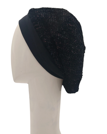 SG SG82-WL-BGB Black/Grey/Burgundy/Silver Lined Chenille with Band myselflingerie.com